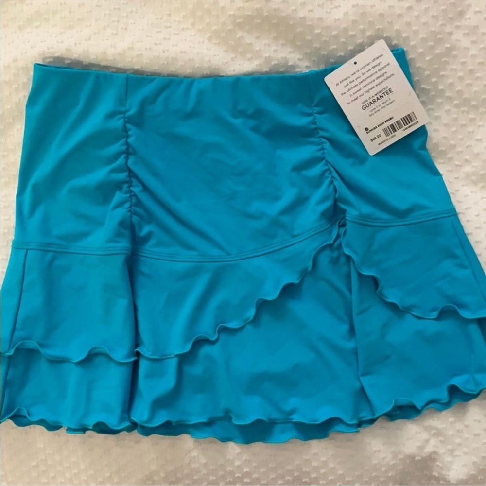Athleta Blue Swim Coverup Skirt NWOT small
